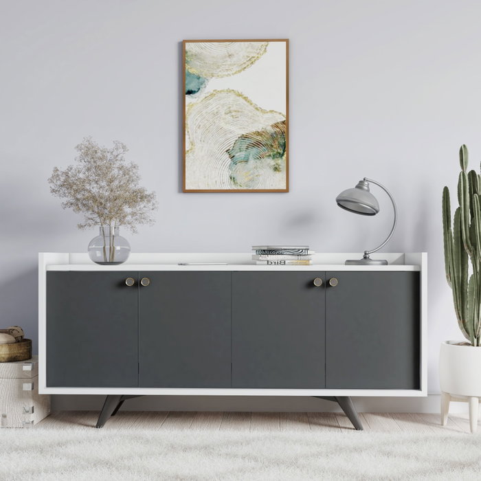 Hanah Home Consola Bled Antracita y Blanco